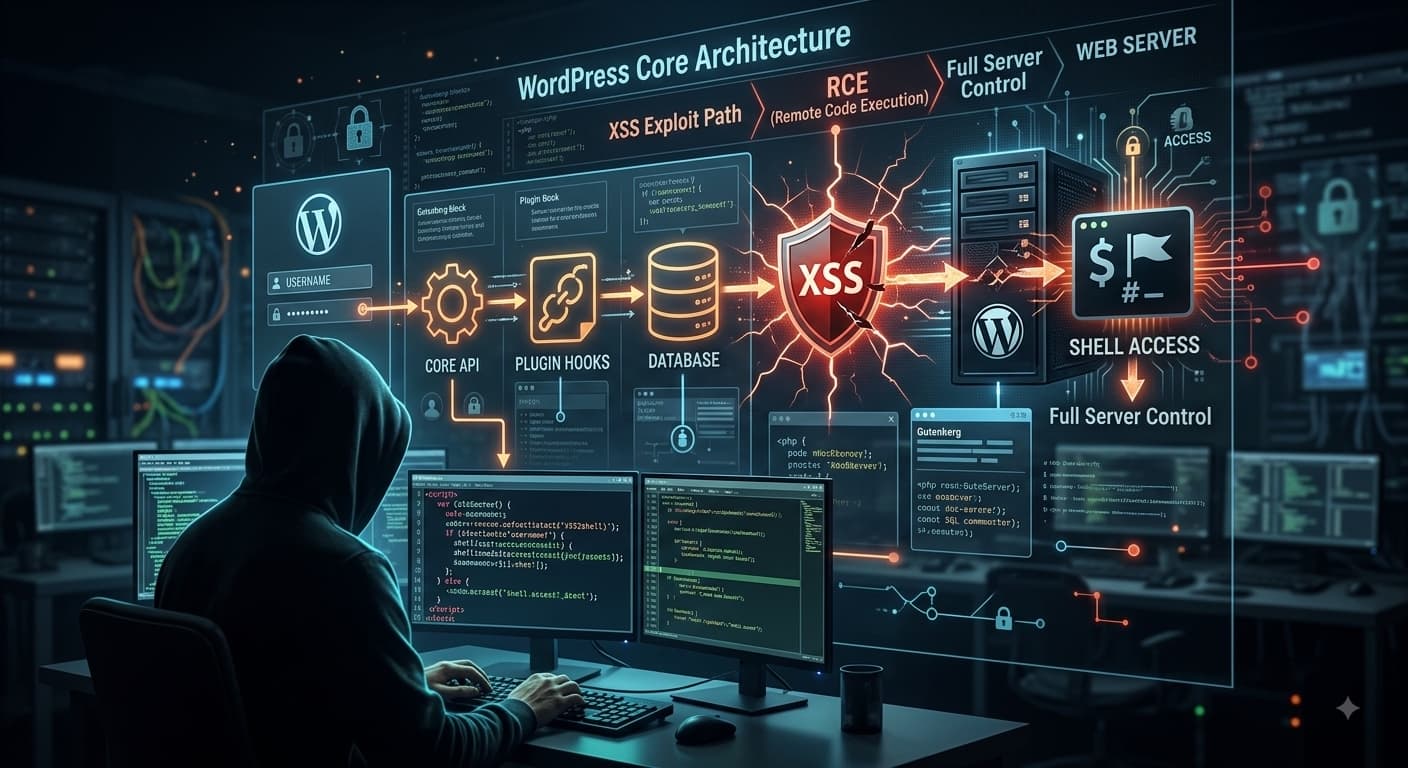 Lỗ hổng WordPress Core "XSS2Shell" (CVE-2026-64638): Từ lỗi đăng nhập thông thường đến chiếm quyền điều khiển máy chủ